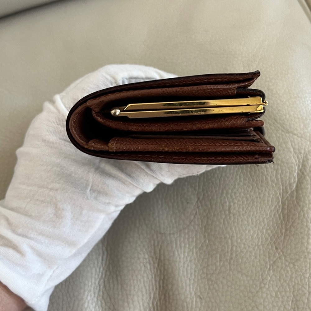 Louis Vuitton Monogram Brown and Gold Bifold and Kisslock Wallet - Picture 9 of 11